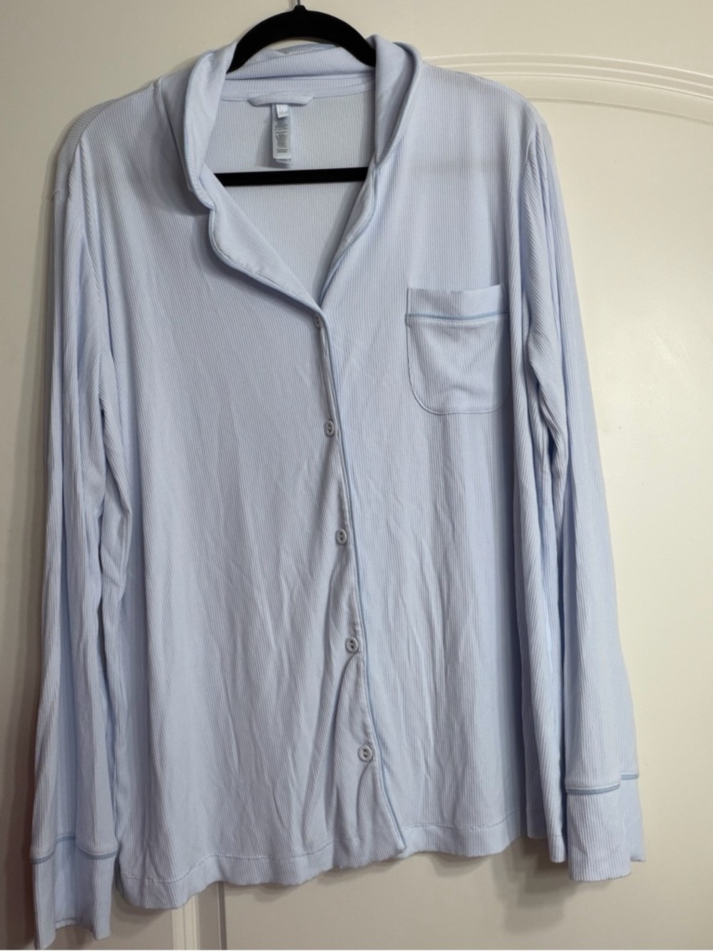 SKIMS Baby Blue Soft Lounge Pajama Top ONLY - Picture 3 of 4